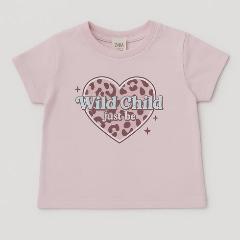 Casual Round Neck Pink Tshirt